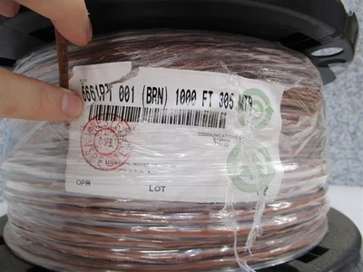 BELDEN 6661PT Communications Cable Brown 1000ft 24AWG 2pr NEW  - Image 1 of 4