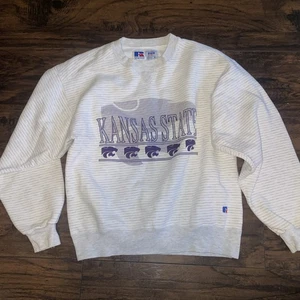 Felpa girocollo uomo M Russell Athletic Kansas State University vintage anni 90 - Foto 1 di 4