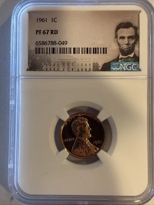 1961 Lincoln Memorial 1¢ NGC PF 67 RD (Lincoln Portrait Label) - Image 1 of 4