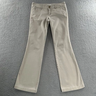 American Eagle Womens Pants Beige Size 2 Chino Bootcut Stretch Cotton Blend - Image 1 of 4