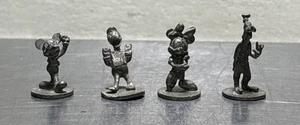 Disney Scene It? SET FOUR PEWTER FIGURES MOVERS PARTS Pieces 1st Edition 2004 - Picture 1 of 2