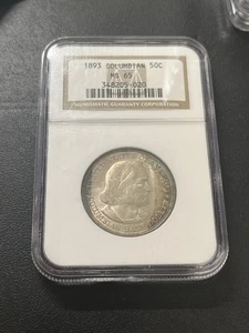 1893 Columbian Commemorative Half Dollar NGC MS-65 - UNCIRCULATED - AMAZING REV - Picture 1 of 4