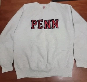 Sudadera Penn Vintage Para Hombre Grande Fruit Of the Loom Súper Algodón Hecha en EE. UU. - Imagen 1 de 8