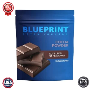 Blueprint Bryan Johnson milchfreies Kakaopulver – Elite Level Flavanole 12 Unzen Beutel - Bild 1 von 7