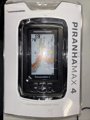 Humminbird: PiranhaMAX 4 Fish Finder - Dual Beam Sonar | NEW / SEALED - Image 1 of 2