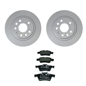 Hella Rear Rotors Low-Met Disc Brake Pad Kit For Saab 9-3 FWD Turbocharged GAS - Picture 1 of 1