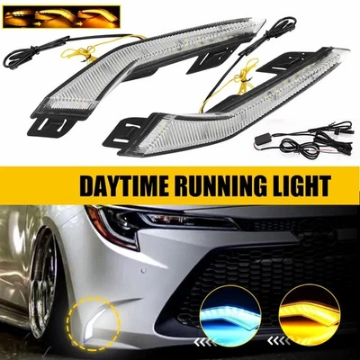 For Toyota Corolla L LE XLE Model 2020-2023 LED Daytime Running Fog Lights - Image 1 of 4