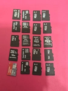 Mirco SD Microsd Assortite Da Telefoni Cellulari memory card Lot x20 - Foto 1 di 1