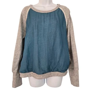 Sundance Knit /Silk Blue/ Gray Long Sleeve Sweater Size XL - Picture 1 of 6