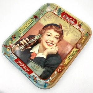 Vintage 1950s Mid-Century Coca-Cola Coke Thirst Knows No Season Metal Tray (1) - Picture 1 of 3