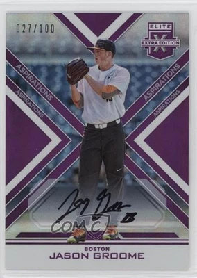 2016 Panini Elite Extra Edition Aspirations Purple /100 Jason Groome #12 Auto - Image 1 of 2