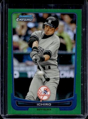 2012 Bowman Chrome Ichiro Suzuki Green Refractor #155 Yankees - Image 1 of 2