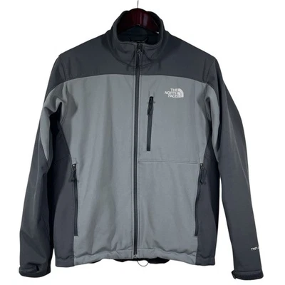 T'he North Face TNF Apex Soft Shell Jacket Mens M Gray Full Zip WindWall AMVY - Image 1 of 4