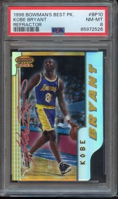 1996-97 年 Bowman's Best Kobe Bryant #BP10 - 折射器 RC - PSA 8 近乎完好-MT — 第 1/2 张图片