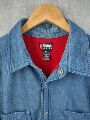 Alpine Design Jacket Women XXL Blue Denim Heavyweight Flannel Lined Outdoor Top - Image 1 of 4