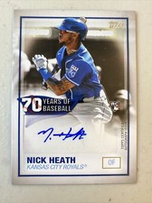2021 Topps 70 Years of Baseball Series 2 Nick Heath #70YA-NH Rookie Auto RC