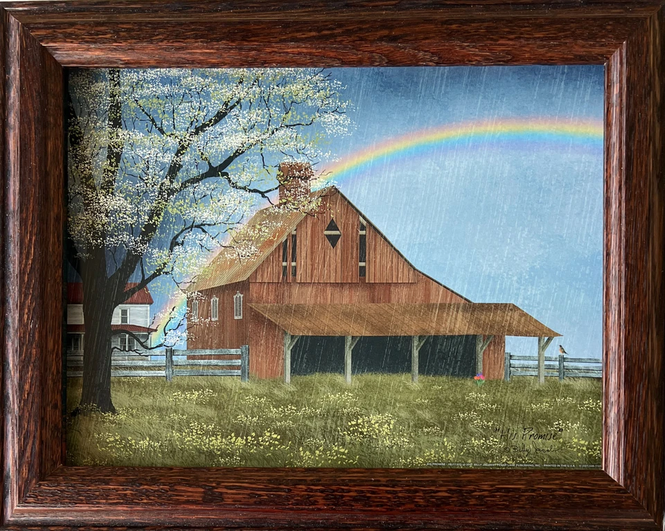 Billy Jacobs His Promise rainbow Farm Decorator Art Print Framed 14.5 x 11.5 - Image 1 of 1