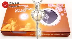 Collana Ciondolo Chiave Perla Wish Donna Natural Ostrica Perla Collana Chokers - Foto 1 di 9