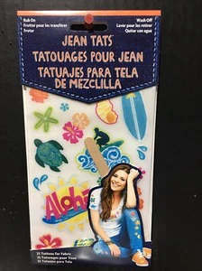 Jean Tats Aloha Wash Off Temporary Clothes Rub On Tattoos 25 Pc New - Picture 1 of 2