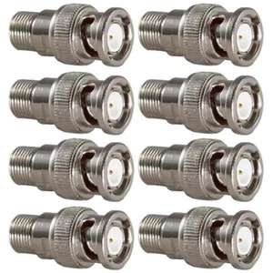 8 Pcs BNC Male to F Type Female Coax Coaxial Cable Adapter Connector Converter - Picture 1 of 1
