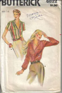 Vintage Blouse Sewing Pattern B6822 Size 14 - Picture 1 of 1
