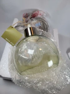 west elm Sculptural Glass Ball Pendant avo Clear/Green Tint Ceiling Light - Picture 1 of 9