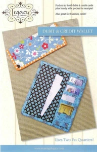 DEBIT, CREDIT or BUSINESS CARD WALLET~Fat Quarter Friendly Legacy Patterns - Picture 1 of 1