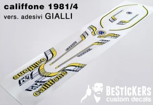 kit grafiche per restauro Rizzato Califfone 1981 1982 1983 1984 adesivi GIALLI - Picture 1 of 1