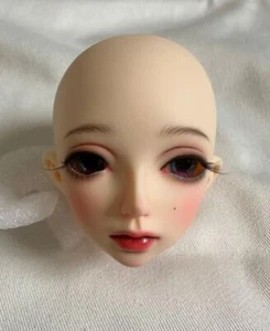 Muñeca 1/4 BJD FL Rens Solo Cabeza Normal Sin Piel Maquillaje Facial + Ojos Libres - Imagen 1 de 6