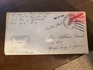 APO 350 BAD NAUHEIM, GERMANY 1945 Censored WWII Army Cover 712 RAILWAY APO 206 - Picture 1 of 2
