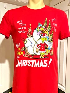 How the Grinch Stole Christmas Dr. Seuss Adult T-shirt Large Red - Picture 1 of 6