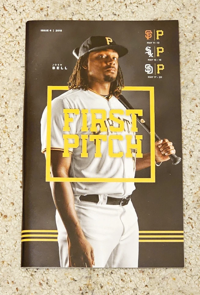 LAST ONE~~~JOSH BELL~FIRST PITCH MAGAZINE 2018~PITTSBURGH PIRATES~NATIONALS - Image 1 of 1