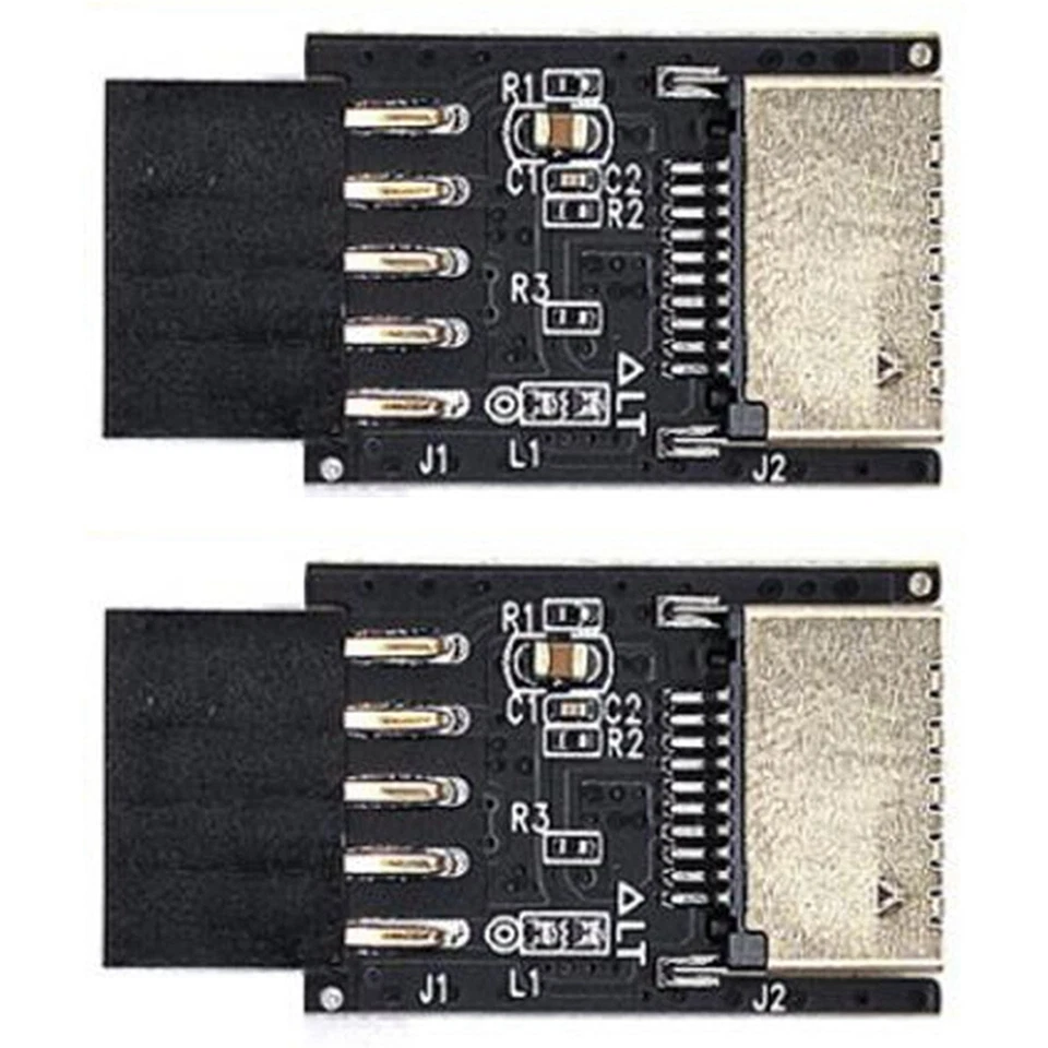 2X Scheda Madre USB2.0 9Pin A TYPE-C A-KEY Convertitore Connettore Anterior2150 - Immagine 1 di 1