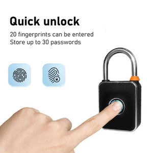 Fingerprint Password Padlock IP65 Waterproof Double Sided Electronic Combinat FY - Bild 1 von 23