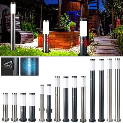 LED Garten Sockel Lampe Bewegungsmelder Steckdosen Erdspieß Außen Steh Leuchte - Bild 1 von 3