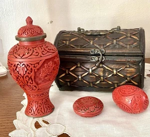 Zinnober Sammlung Schmuckschatulle, Ei & Glas oder Urne + - Bild 1 von 20