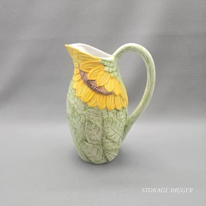 Vintage Seymour Mann Keramik handbemalt Sonnenblume Fayence Krug mit Henkel - Bild 1 von 12