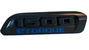 OEM 1500 eTORQUE Hood Emblem Badge RH Black For 2019-2023 RAM 1500 - Picture 1 of 7