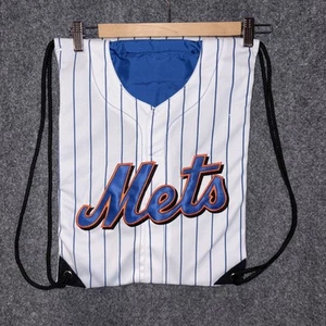 SUPER RARA borsa zaino vintage New York Mets gessato cucito cordino - Foto 1 di 12