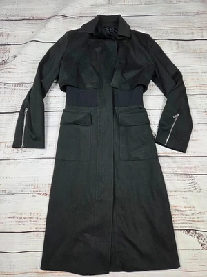 Alo Yoga Women's Stretchy Black Formation Trench Coat/Jacket, Size Small - Image 1 of 4