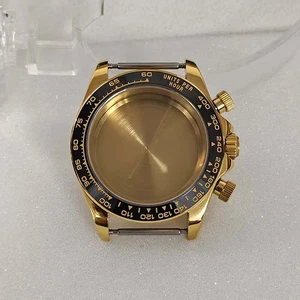 29.5mm Watch Case Ceramic Bezel Electroplated 3ATM for VK63 Quartz Movement - Picture 1 of 10
