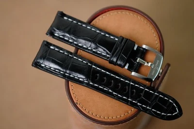 Handmade black Breitling strap Breitling band size 20 - Image 1 of 4