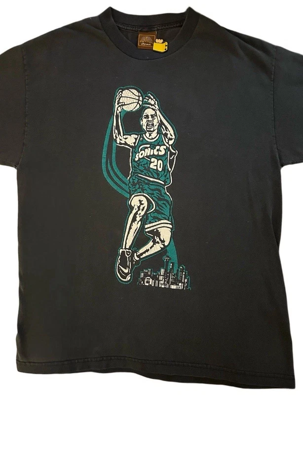 Camiseta Seattle Super Sonics Gary Payton Vintage XL 90s 90s NBA Baloncesto Rara Foto 1 de 1