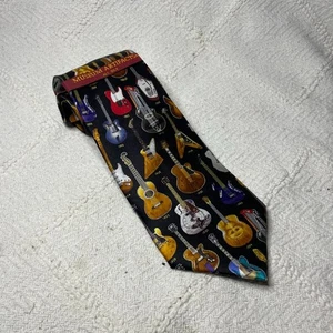 Museum Artifacts Necktie Classic Guitars 1910-1996 All Silk - Picture 1 of 4
