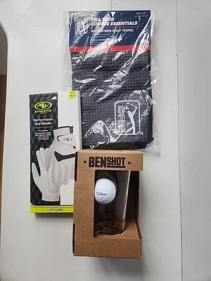 Athletic Works Golf Gloves  Microfiber Towel. Benshot Titleist 16oz Pint Glass - Image 1 of 4