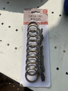 Curtain Rings 38mm Brass 10pc (for 30mm pole) - Picture 1 of 2