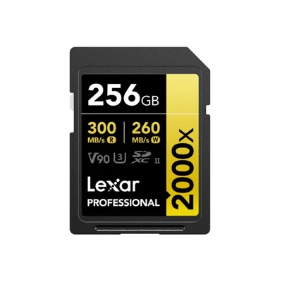 Lexar Professional 256GB 2000x UHS-II SDXC Memory Card - Image 1 of 4