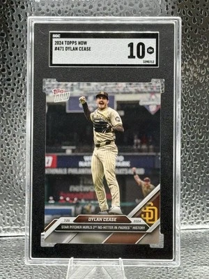 2024 Topps Now No-Hitter #471  Dylan Cease San Diego Padres PR-5672 SGC 10 - Image 1 of 2