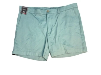 Roundtree Yorke Casuals Shorts size 40 Teal Straight Flat Front 5.5 Inseam Beach - Image 1 of 2