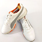 Buty golfowe Puma Titantour v2 Jr białe pomarańczowe szare wykończenie rozmiar 6